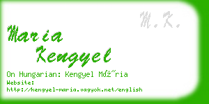 maria kengyel business card